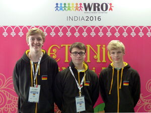Teamfoto: Jonas, Luca und Mattis